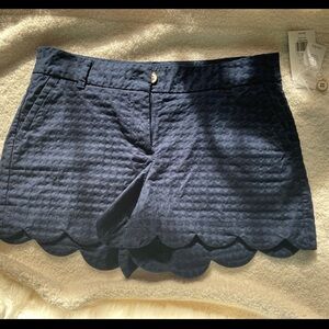 Size 8 Navy Blue Scalloped Crown and Ivy Shorts